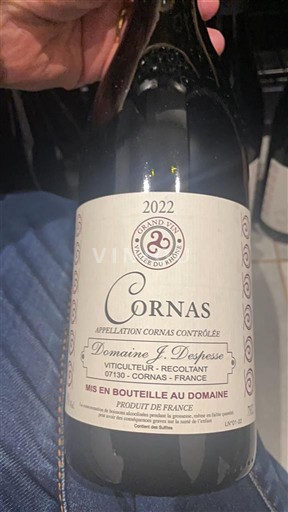 Viinit Rouge sec Domaine J. Defrasne 2022 Ranska Rhônen laakso Cornas AOC