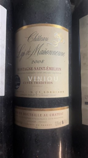 Bordeaux Montagne-saint-émilion Château Lys de Maisonneuve Tradition 2008