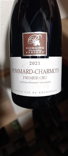 Burgundi Pommard Premier Cru Domaine Alexandre Parigot Pommard-Charmots Premier Cru 2021