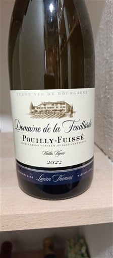 Burgundi Pouilly-fuissé Domaine La Feuillarde Vieilles Vignes 2022