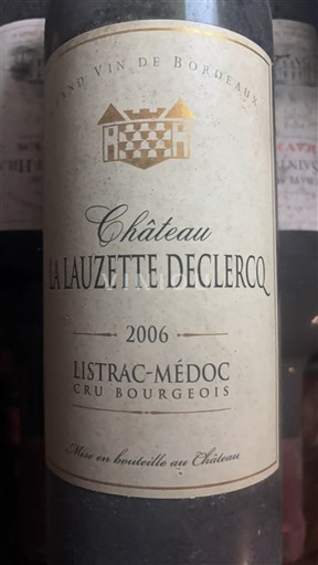 Bordeaux Listrac-Médoc Château La Lauzette Declercq 2006