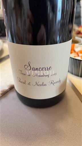Loire Valley Sancerre Pascal et Nicolas Reverdy Terre de Mainbray 2023