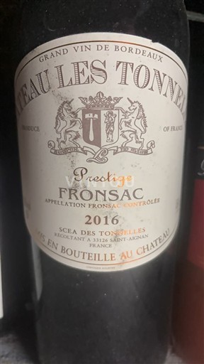 Burdeos Fronsac Château Les Tonnelles Prestige 2016