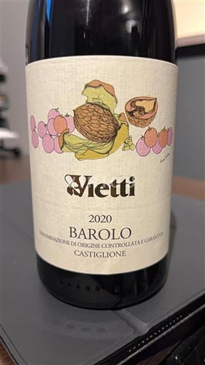 Piedmont Wines Barolo Vietti Castiglione 2020