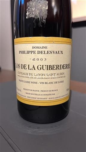 Loiredalen Ospecificerad Domaine Philippe Delesvaux Clos de la Guiberderie 2003
