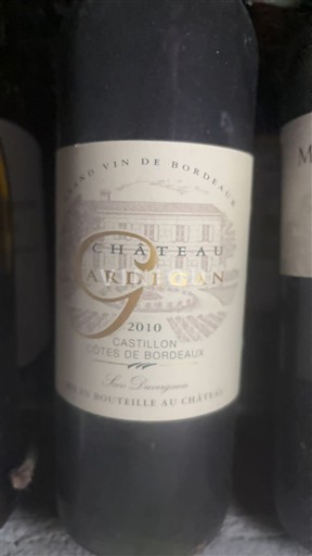 Burdeos Castillon-costas-de-burdeos Château Gardegan 2010