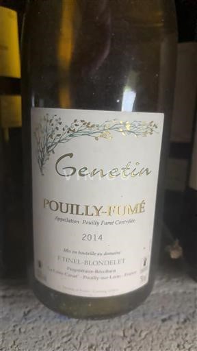 Loirevallei Pouilly-fumé F. Thinel-Blondelet Genetin 2014