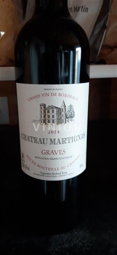 Bordeaux Graves Château Martignas 2014