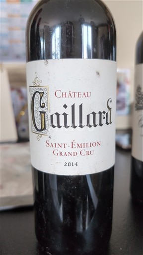 Bordeaux Saint-Émilion Grand Cru Grand Cru Château Gaillard 2014
