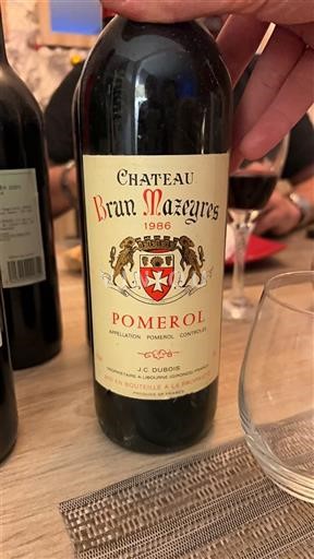 Burdeos Pomerol Château Brun Mazeyres 1986