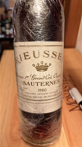 Bordeaux Sauternes Premier Cru Château Rieussec 1980