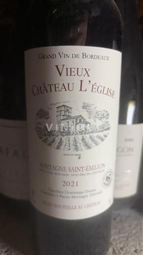Бордо Монтань-Сент-Емільйон Château Vieux Château L'Église 2021