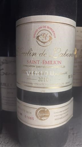 Bordeaux Saint-Émilion Moulin de Laborde 2010