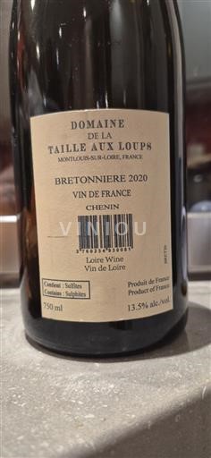 Loiredalen Ospecificerad Domaine La Taille aux Loups Bretonnière 2020