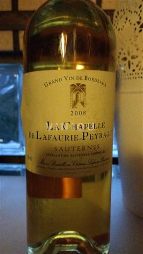 Bordeaux Sauternes Château Lafaurie-Peyraguey La Chapelle de Lafaurie-Peyraguey 2008