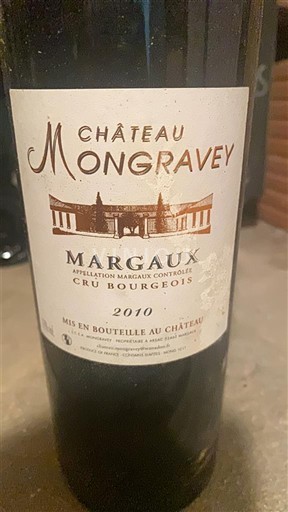 Bordeaux Margaux Château Mongravey 2010