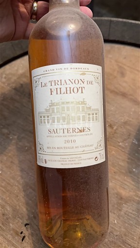 Bordeaux Sauternes Château Filhot Le Trianon de Filhot 2010