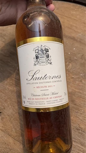 Bordeaux Sauternes Château Saint Michel 2011