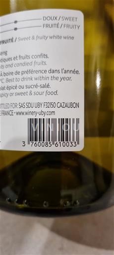 Sudoeste Côtes de Gascogne Domaine Uby Sin añada