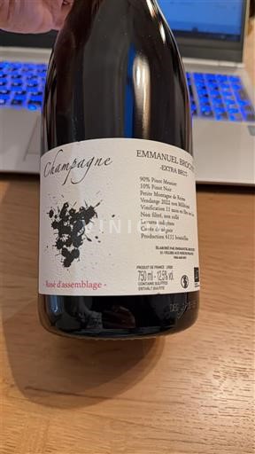 Champagne Sâm-panh Emmanuel Brochet Rosé d'assemblage Không niên vụ