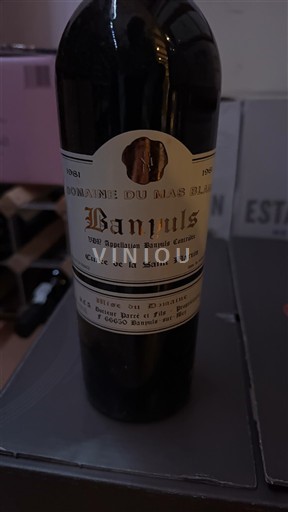 Roussillon Banyuls Domaine Mas Blanc de la Saint Martin 1981