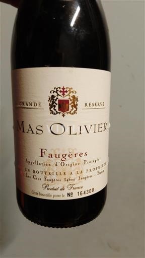 Langvedok Faugères Mas Olivier Grande Réserve 2018