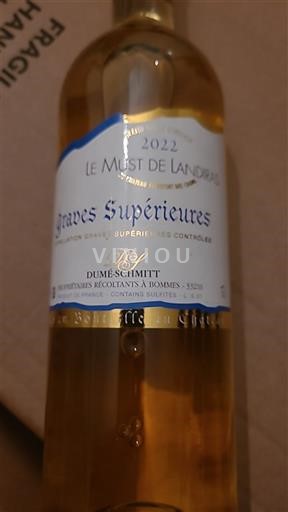 Bordeaux Graves Supérieures Dumé-Schmitt Le Must de Landiras 2022