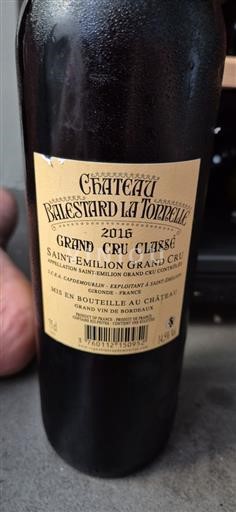 Bordeaux Saint-Émilion Grand Cru Grand Cru Château Balestard La Tonnelle 2016
