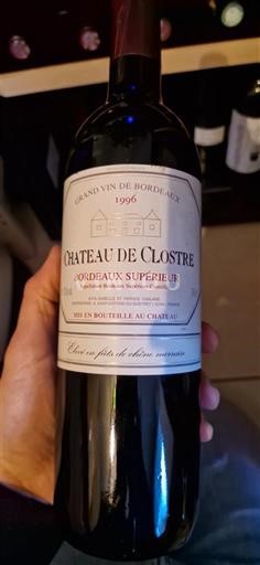 Burdeos Bordeaux superior Château Clostre 1996