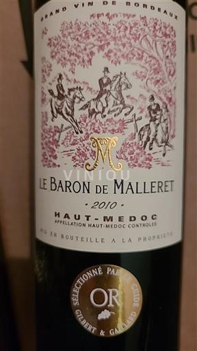 Bordeaux Haut-Médoc Le Baron de Malleret 2010