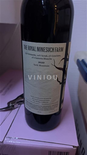 Vùng trồng nho được cấp phép California Núi York The Royal Nonesuch Farm 2020