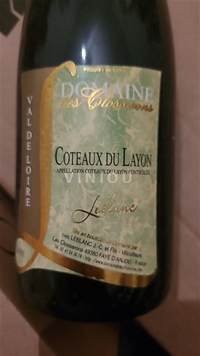 Loiretal Coteaux-du-Layon Domaine Les Claveries Léonime 2010