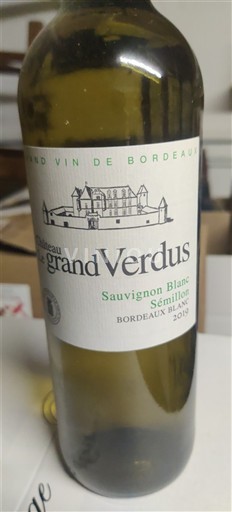 Burdeos Bordeaux blanco Château Le Grand Verdus 2019