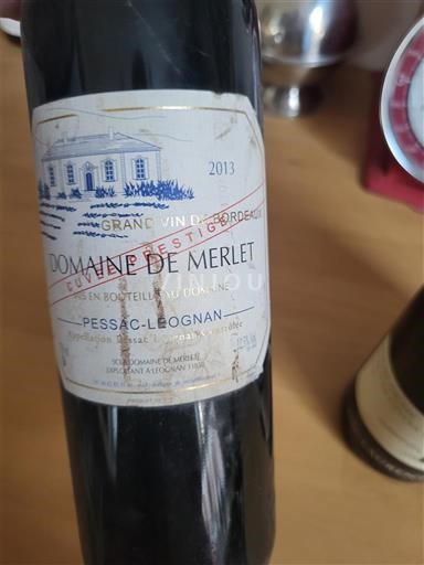 Bordeaux Pessac-Léognan Domaine Merlet 2013