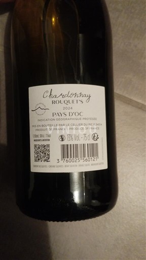 Languedoc ja Roussillon Pays d'Oc Les Roquets Chardonnay 2022