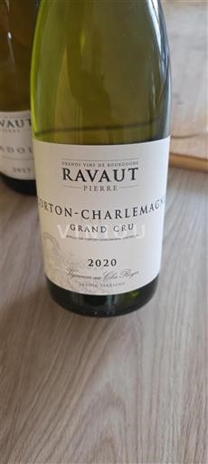 Viner Blanc sec Pierre Ravaut 2020 Frankrike Bourgogne Corton-charlemagne AOC Grand Cru