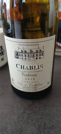 Víno Blanc sec Tradition Château Clos de Vaulicheres 2020 Francie Burgundsko Chablis AOC