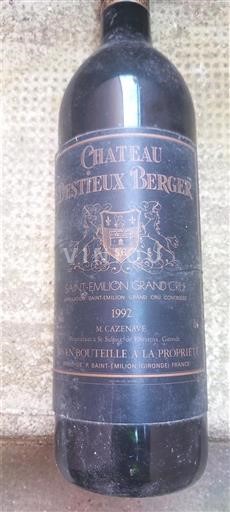 Bordeaux Saint-Émilion Grand Cru Château Mystieux Berger 1992