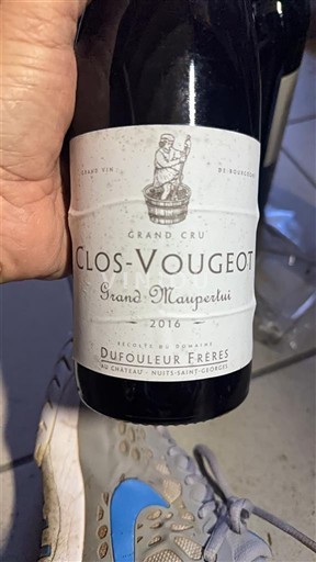 Bourgogne Clos-de-vougeot Grand Cru Dufouleur Frères Grand Maupertui 2016