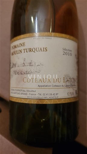 Vinos Blanc moelleux Sélection Domaine Moulin Turquais 2010 Francia Valle del Loira Coteaux-du-Layon AOC