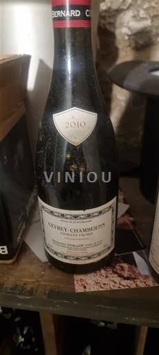 Víno Rouge sec Vieilles Vignes Bernard Coudray 2010 Francie Burgundsko Gevrey-Chambertin AOC