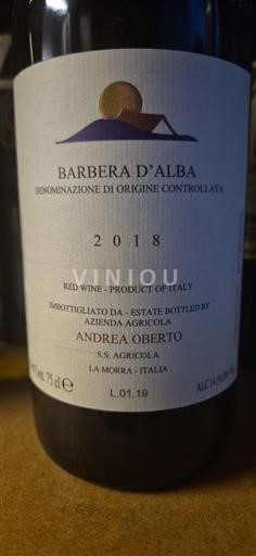 Piemonte Barbera d'Alba Andrea Oberto 2018