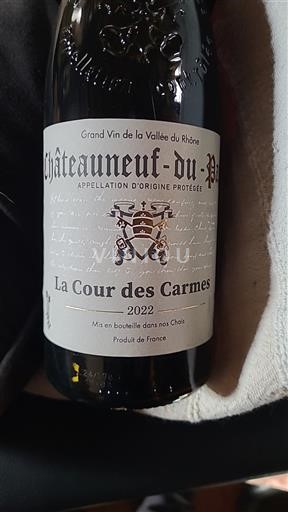 Valle del Rodano Châteauneuf-du-Pape Château Châteauneuf-du-Pape La Cour des Carmes 2022