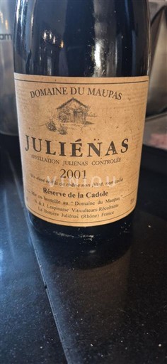 Beaujolais Juliénas Domaine Maupas Réserve de la Cadôle 2001
