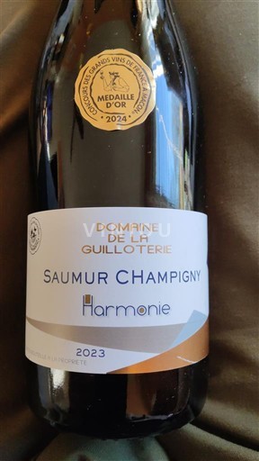 Viinit Rouge sec Harmonie Domaine La Guilloterie 2023 Ranska Loiren laakso Saumur-champigny AOC