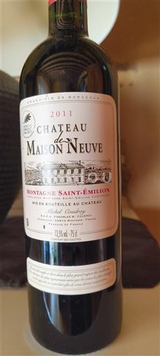 Bordeaux Montagne-Saint-Émilion Château Maison Neuve 2011