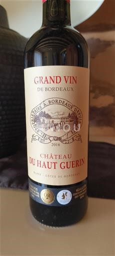 Bordeaux Blaye-Côtes-de-Bordeaux Château Haut Guerin 2016