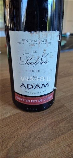 Alsace Jean-Baptiste Adam Le Pinot Noir 2016
