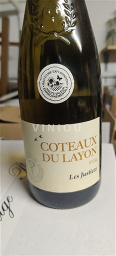 Vinos Blanc moelleux Les Justices Domaine Les deux vallées 2024 Francia Valle del Loira Coteaux-du-Layon AOC