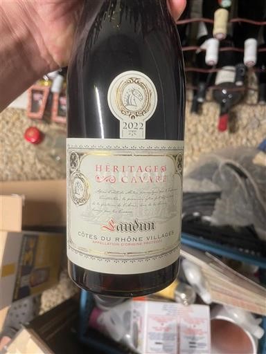 Rona dolina Côtes-du-Rhône-Villages Sandrin Héritages de Cavare 2022